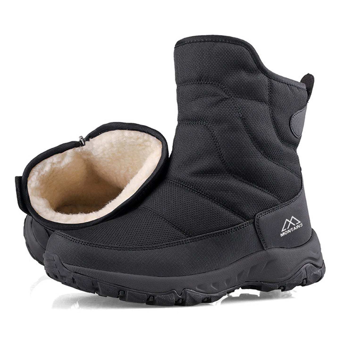 Men's Waterproof Insulated Winter Snow Boots Warm Outdoor Hiking Footwear