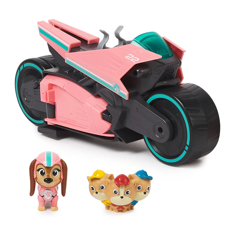 Paw Patrol Mighty Movie Liberty & Poms Vehicles Rescue Car with cats Action Figure Kids Birthday Gift