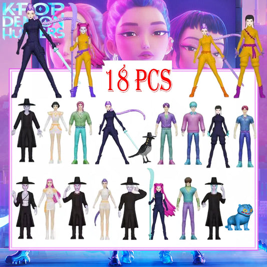 KPop Demon Hunters Action Figure Toys Derpy Tiger Rumi Mira Zoey Sussy Doll for Fans Birthdays Gifts