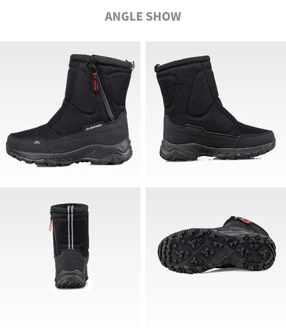 Men's Waterproof Insulated Winter Snow Boots Warm Outdoor Hiking Footwear