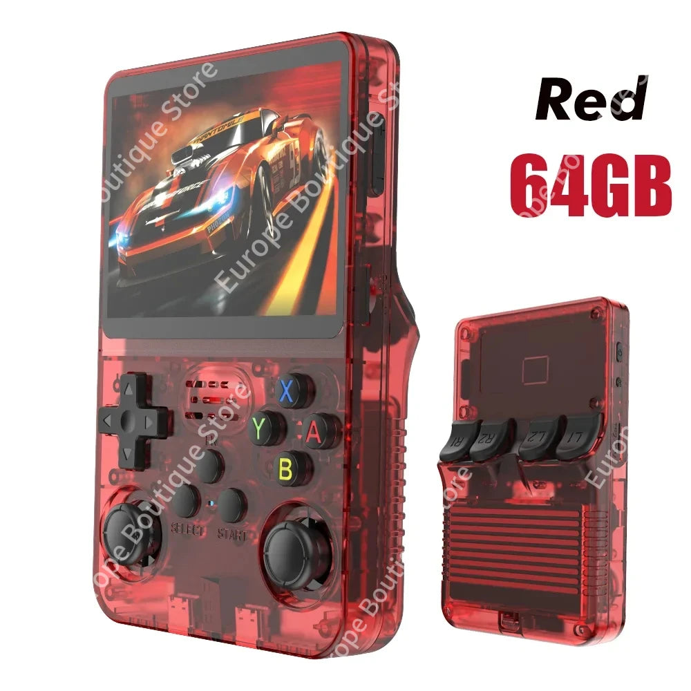 R36S Handheld Game Players 20000+ Games Portable Console 64/128GB Retro Games Emulators Gift