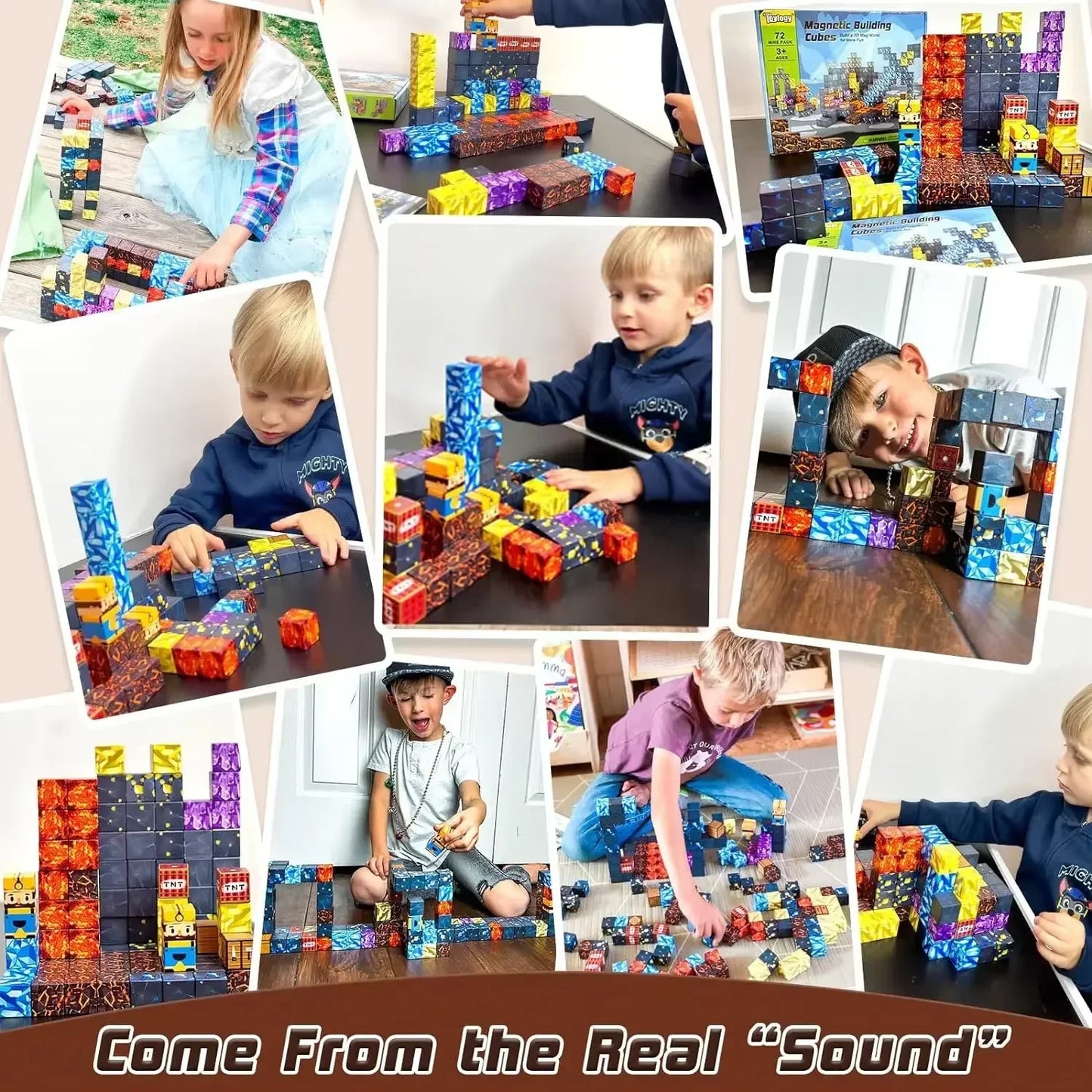 Magnetic Building Blocks DIY Mini World Puzzle Toy Set for Kids Learning Fun