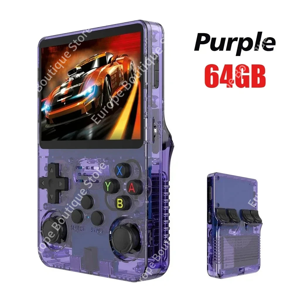 R36S Handheld Game Players 20000+ Games Portable Console 64/128GB Retro Games Emulators Gift