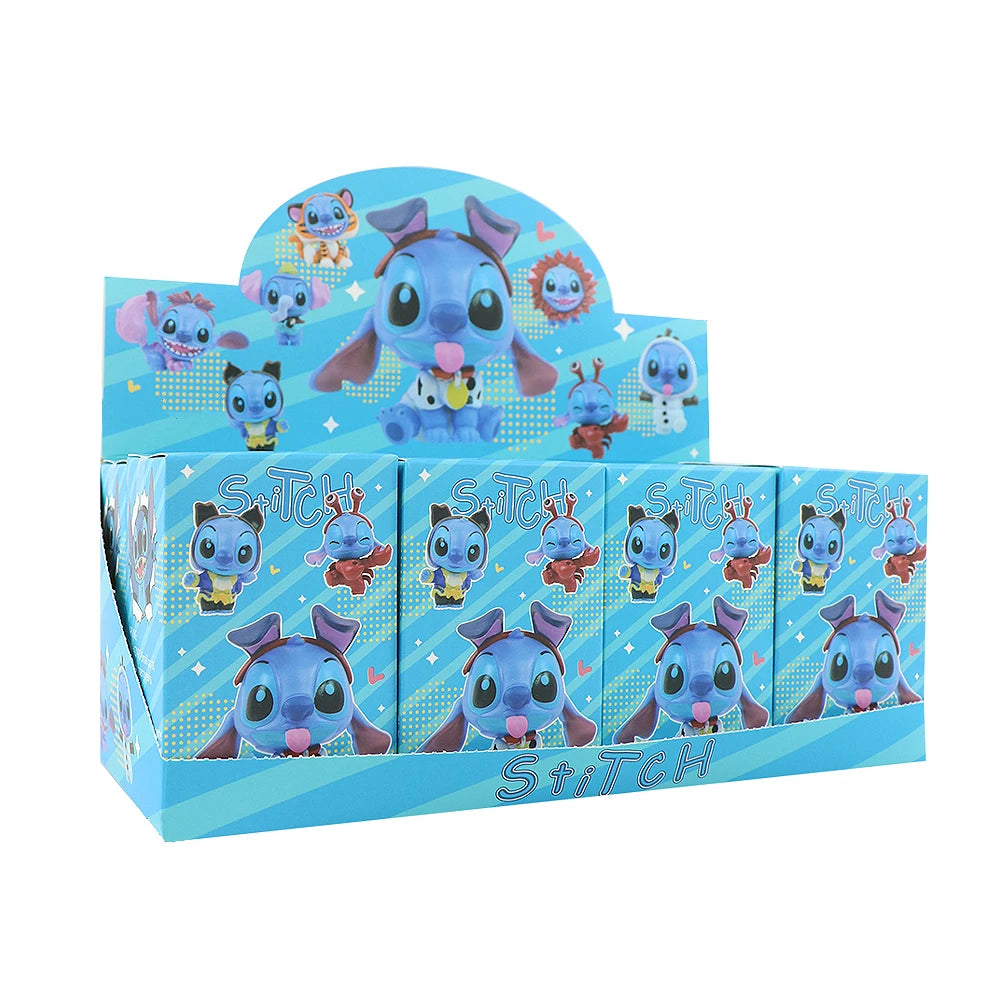 Stitch Blind Box Figure Cross Dressing Series Room Decoration Model Doll Action Figure Kid Toys Girl Birthday Gift