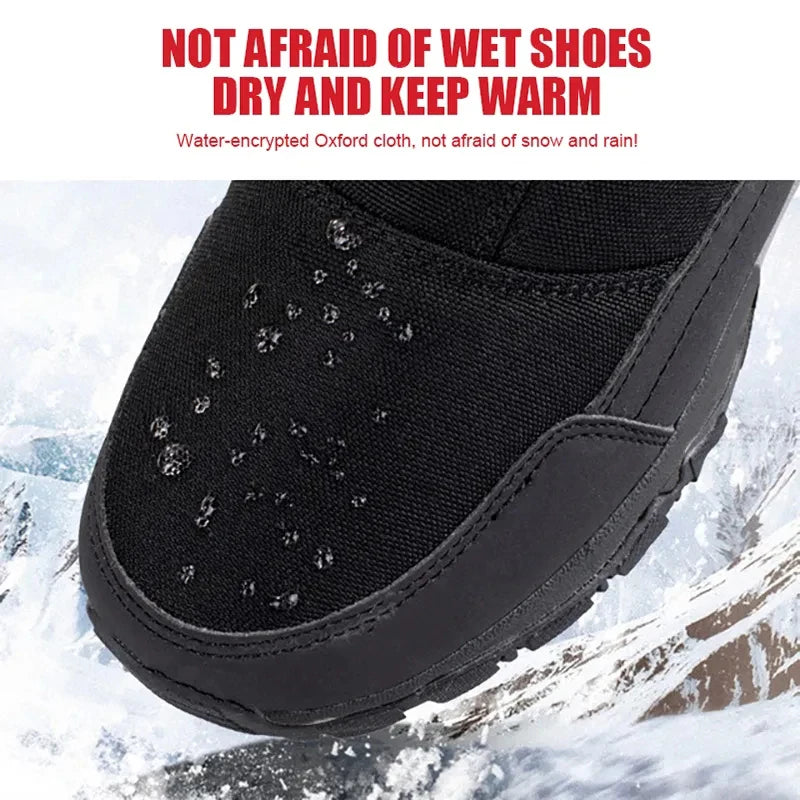 Men's Waterproof Insulated Winter Snow Boots Warm Outdoor Hiking Footwear