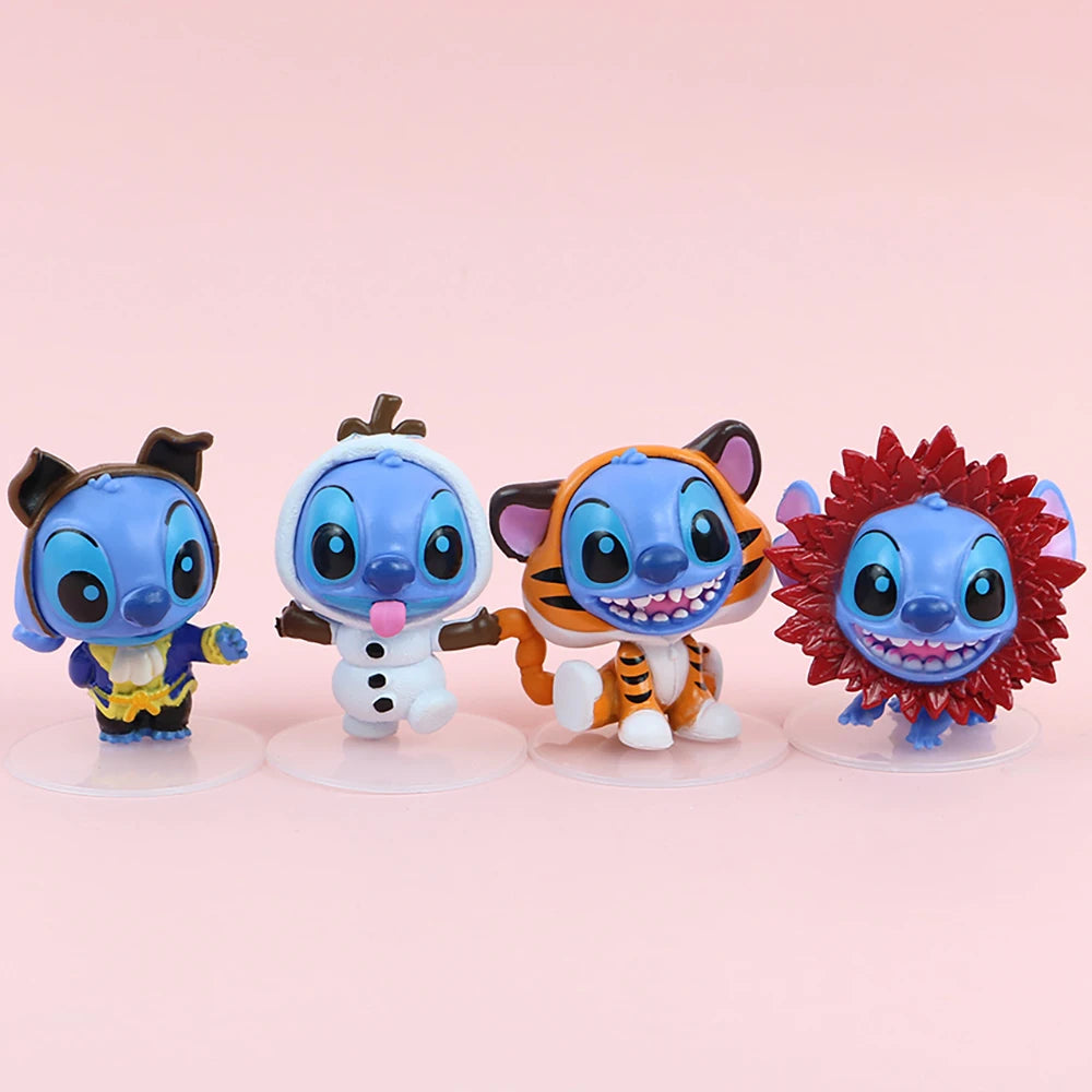 Stitch Blind Box Figure Cross Dressing Series Room Decoration Model Doll Action Figure Kid Toys Girl Birthday Gift