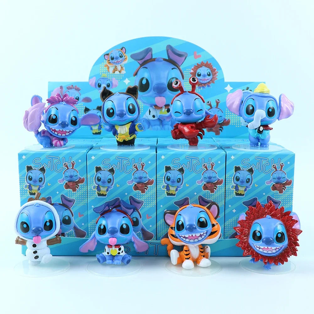 Stitch Blind Box Figure Cross Dressing Series Room Decoration Model Doll Action Figure Kid Toys Girl Birthday Gift