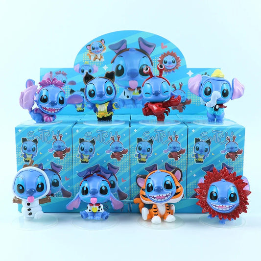 Stitch Blind Box Figure Cross Dressing Series Room Decoration Model Doll Action Figure Kid Toys Girl Birthday Gift