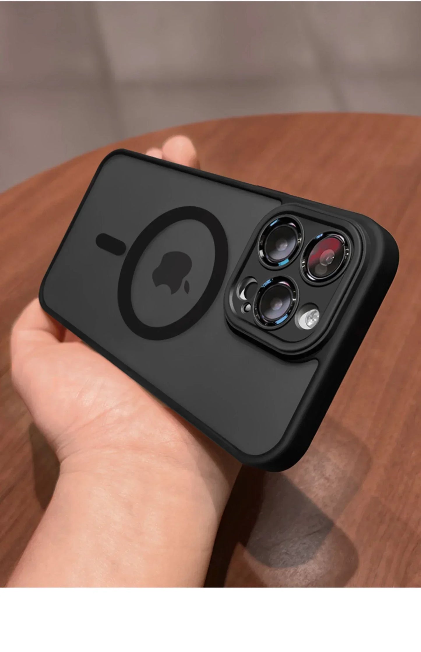 MagSafe Matte Magnetic iPhone Case with Lens Protector for iPhone 11-17 Pro Max