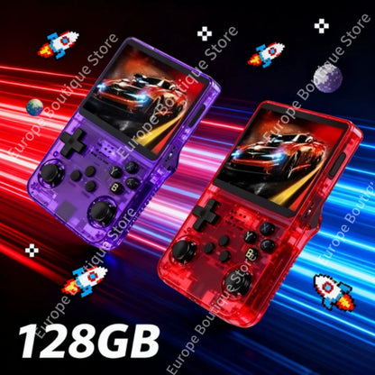 R36S Handheld Game Players 20000+ Games Portable Console 64/128GB Retro Games Emulators Gift