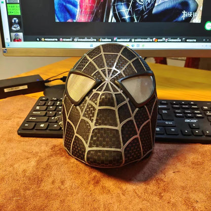 Toby Maguire Spiderman Mask With Hard Face Shell & Magnetic Eyes Super Hero Venom Mask