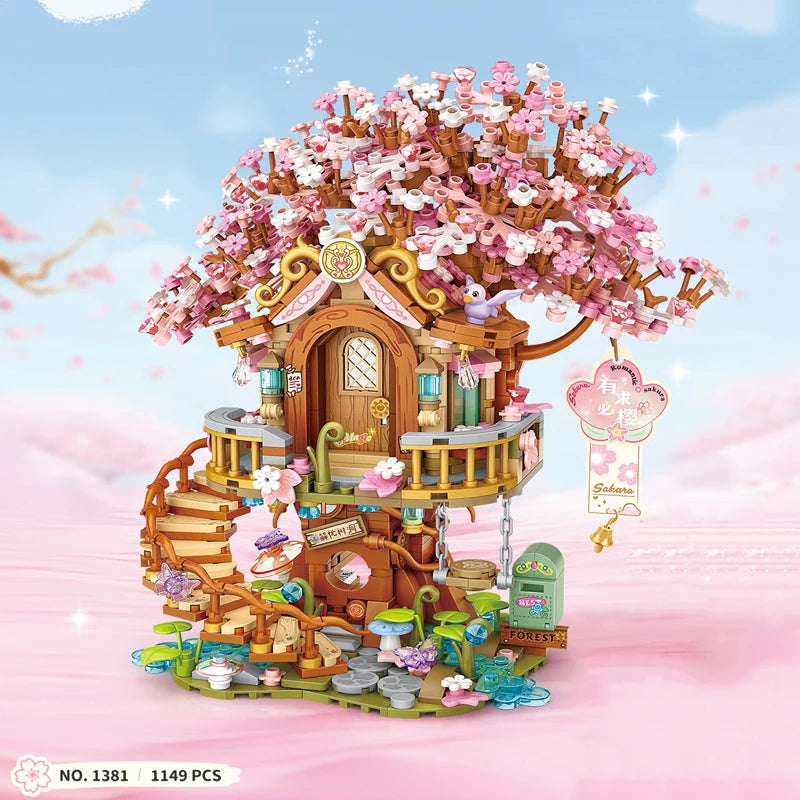 Street View Series Building blocks Ice Shop Takoyaki Shop Coffee shop Panda Tea House model children's gift