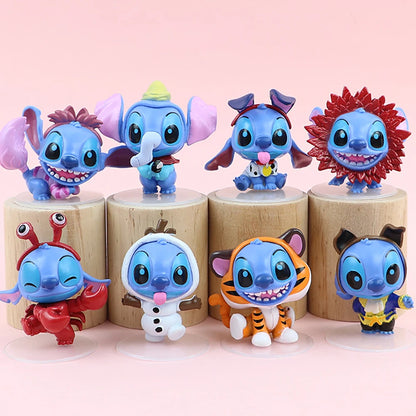 Stitch Blind Box Figure Cross Dressing Series Room Decoration Model Doll Action Figure Kid Toys Girl Birthday Gift